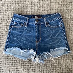 Hollister Denim High Rise Short Shorts